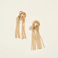 Gold Knotted Tassel Earrings