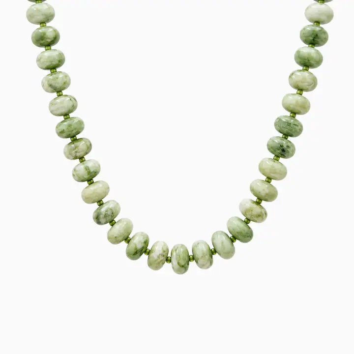 Olive Green Beaded Necklace