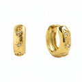 Gold Celestial Hoop Earrings