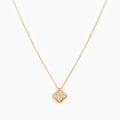 Pave Gold Clover Necklace