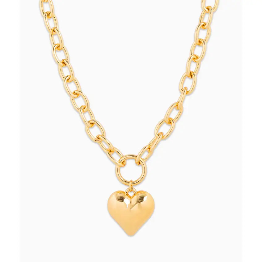 Chunky Gold Heart Necklace