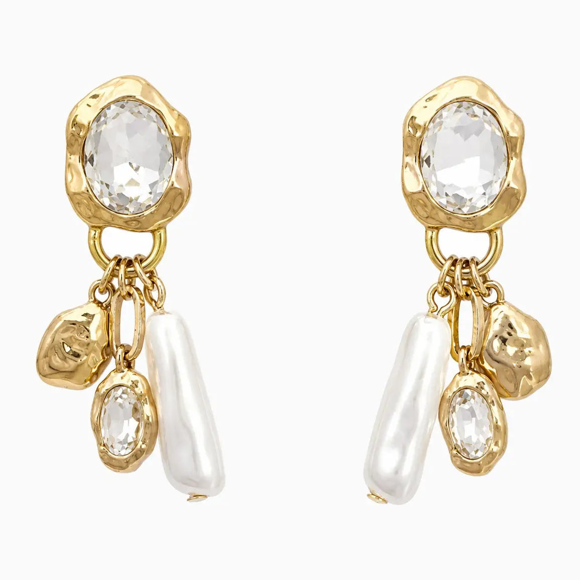 Pearl & Gemstone Drop Earrings